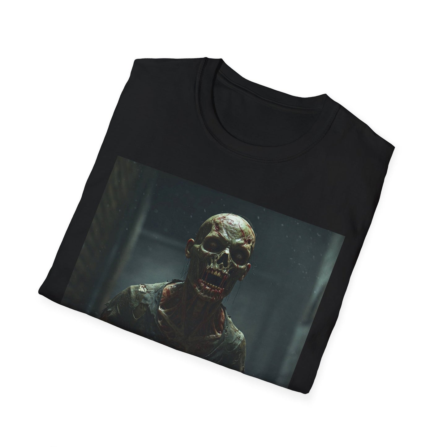 Apocalyptic Portrait Tee, bold, decaying zombie graphic