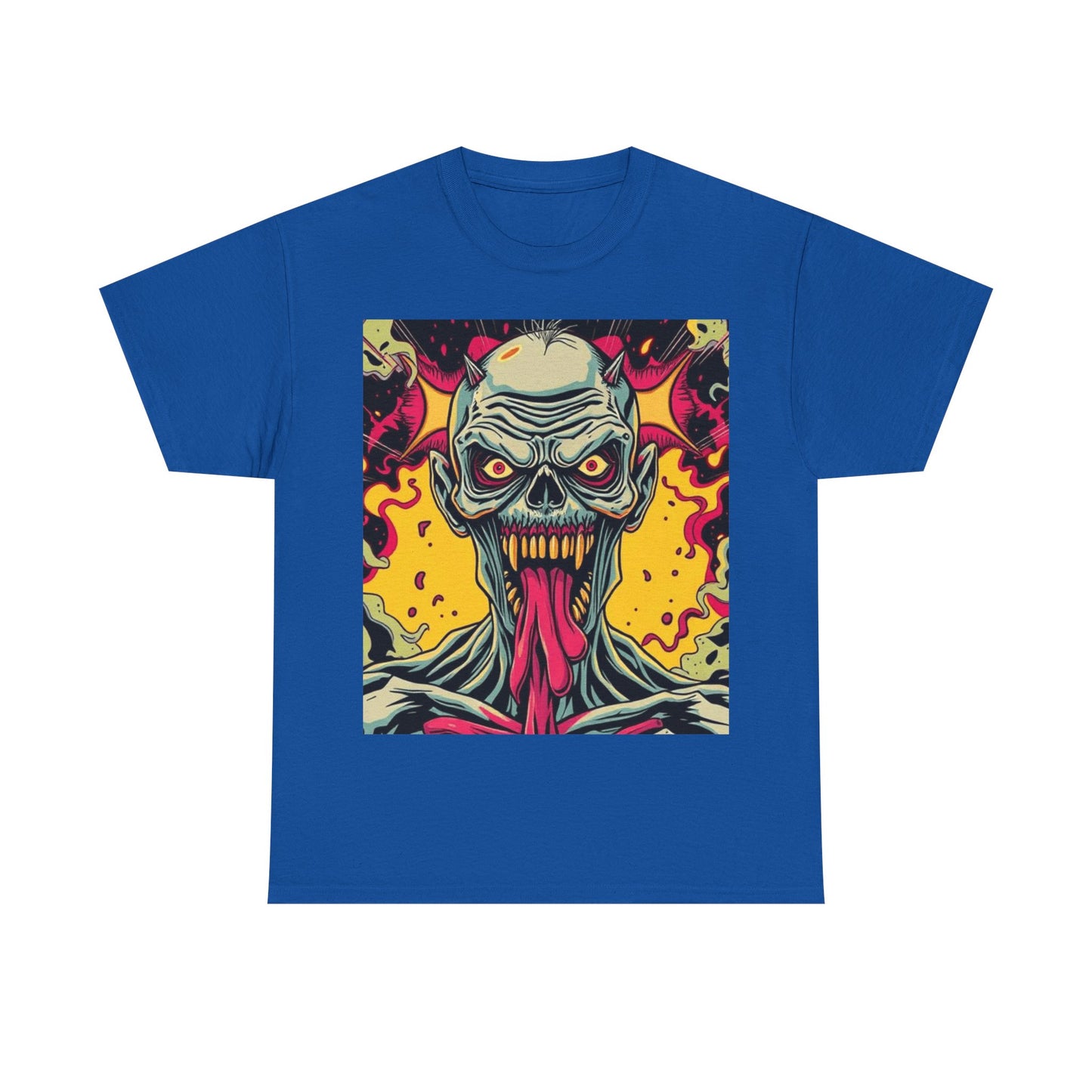 UK - Unisex Heavy Cotton Tee - Retro Horror Art Graphic Tee