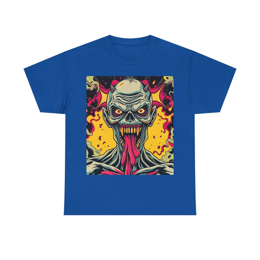 UK - Unisex Heavy Cotton Tee - Retro Horror Art Graphic Tee