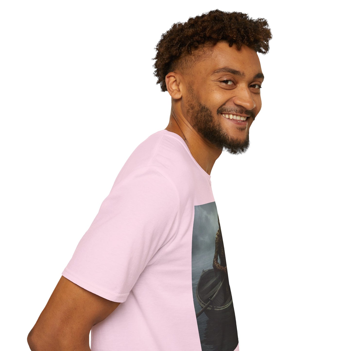 Zombie Rowboat Unisex Softstyle T-Shirt - Spooky Graphic Tee for Halloween Fans