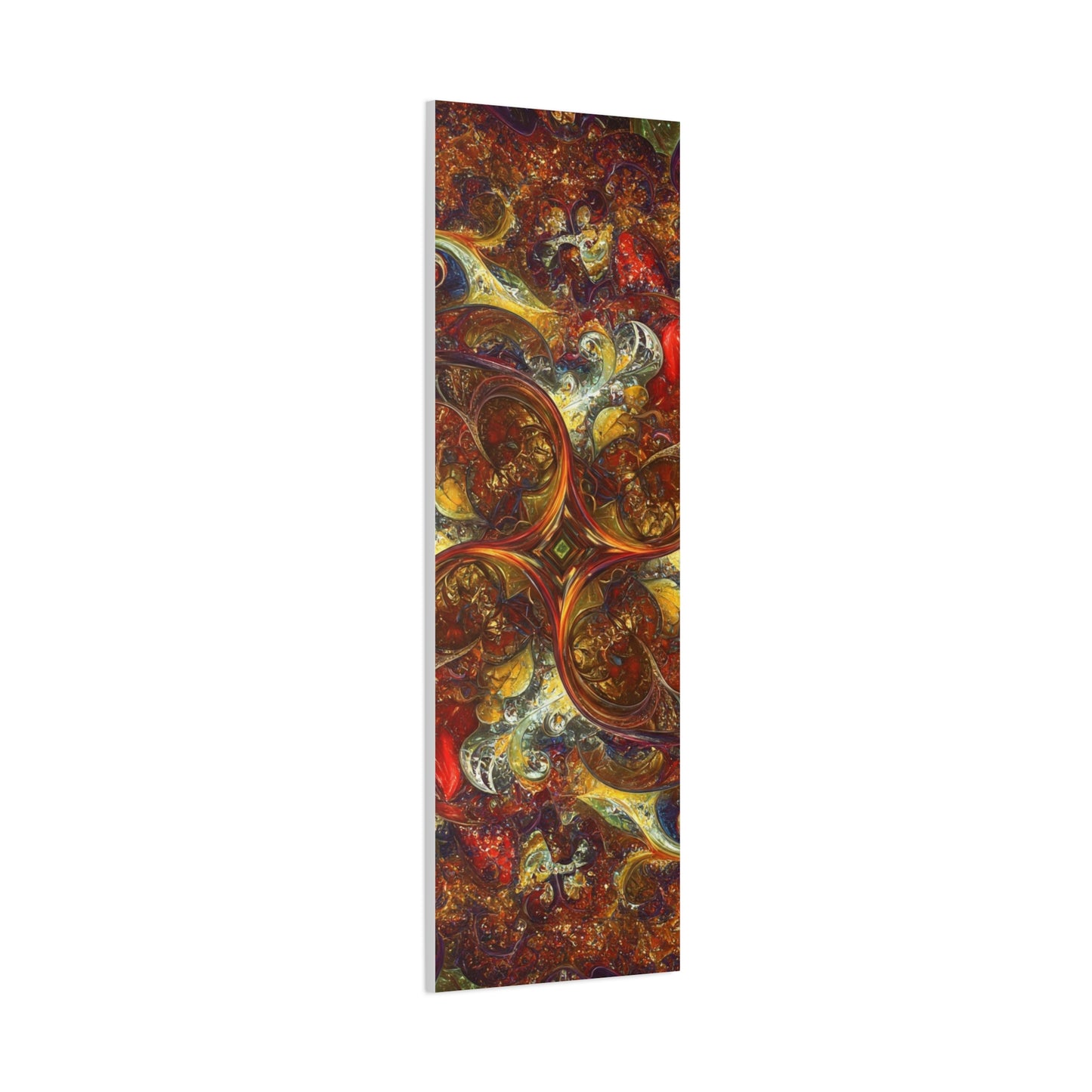Abstract Art Matte Canvas Wall Decor - Vibrant Fractal Design, Colorful Home Accent