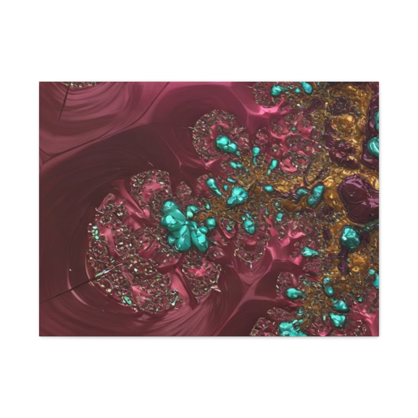 Abstract Art Canvas Print - Vibrant Fractal Design for Home Decor