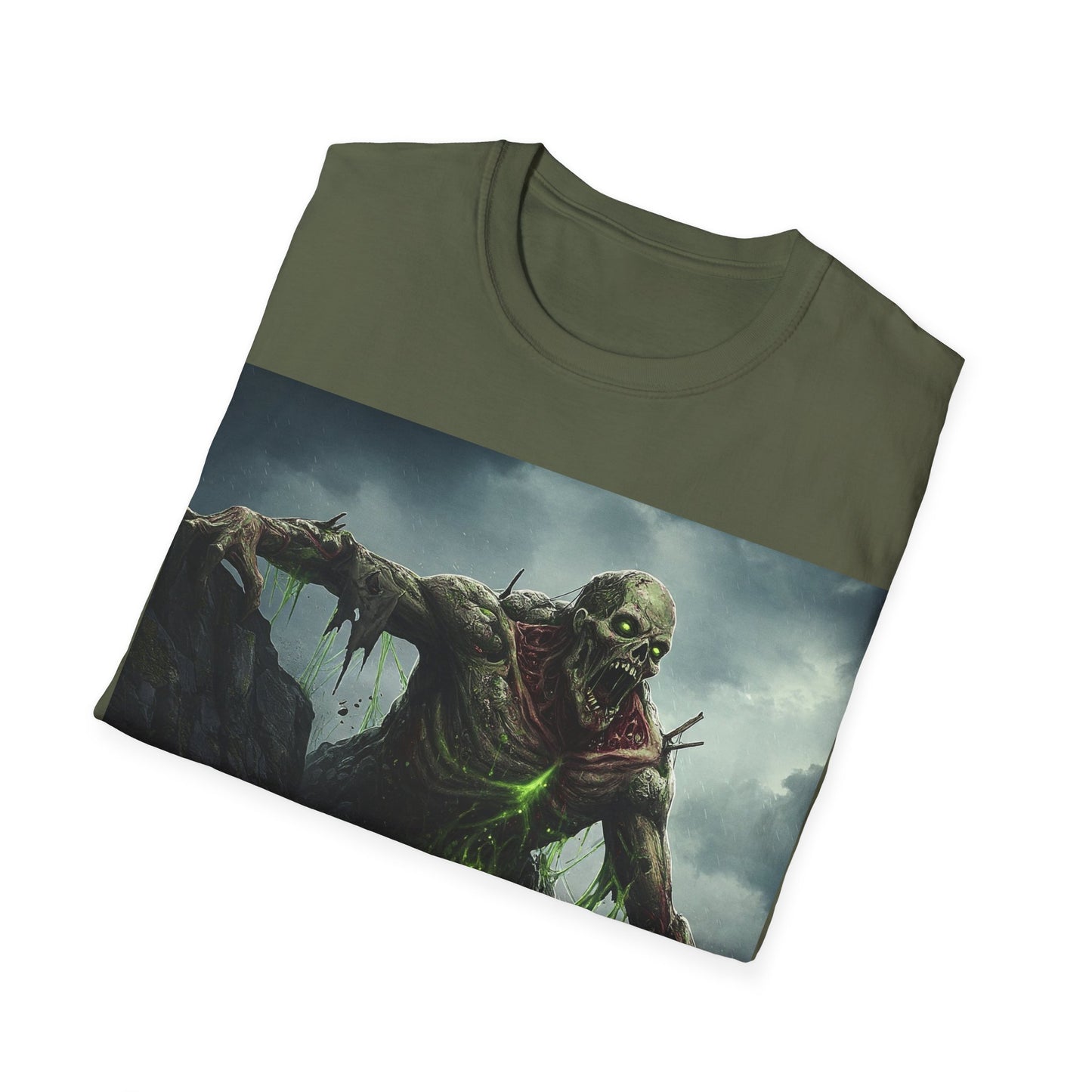 UK - Creepy Monster Unisex Softstyle T-Shirt - Perfect for Halloween and Horror Fans