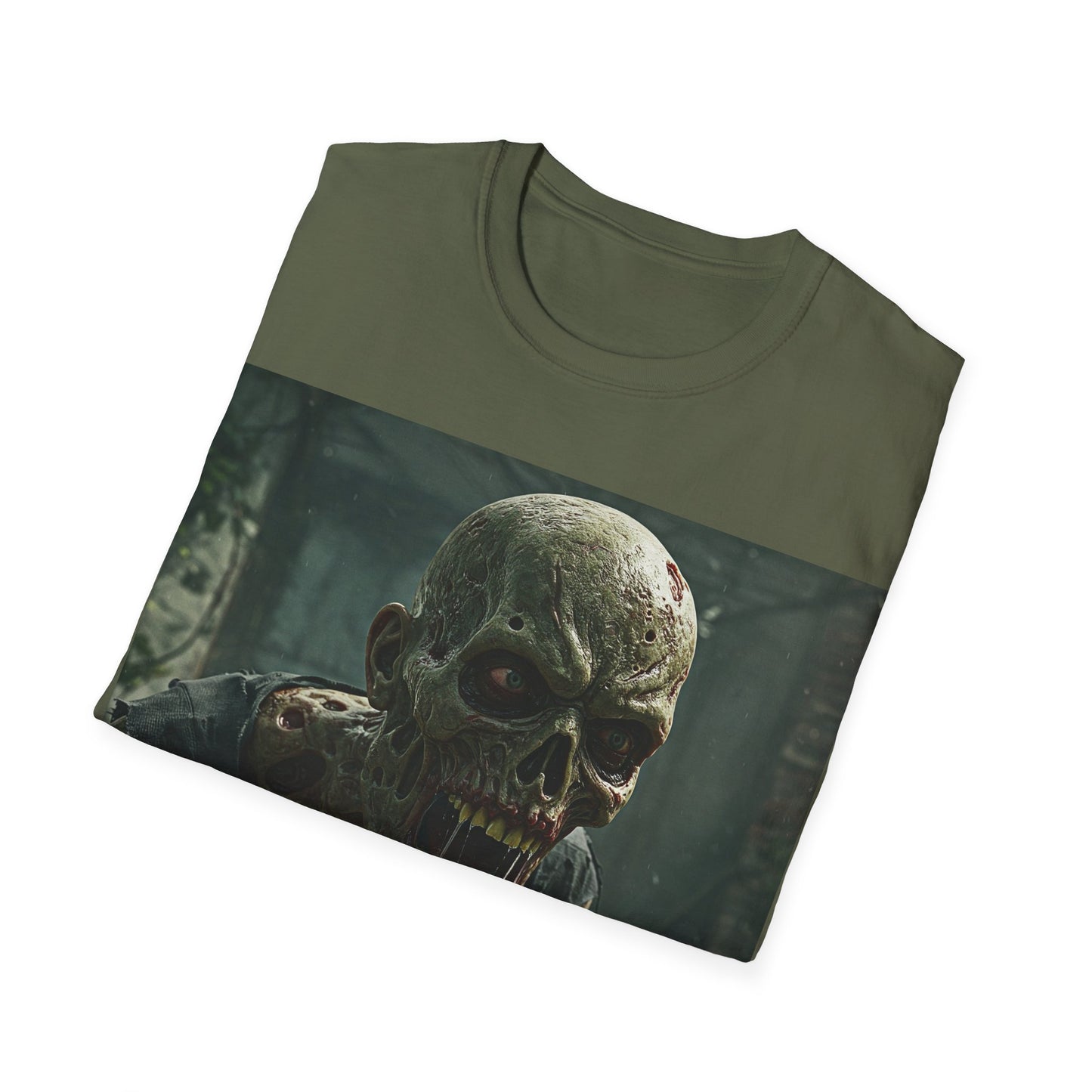 UK - Zombie Graphic Unisex Softstyle T-Shirt | Horror Apparel for Halloween & Everyday Wear