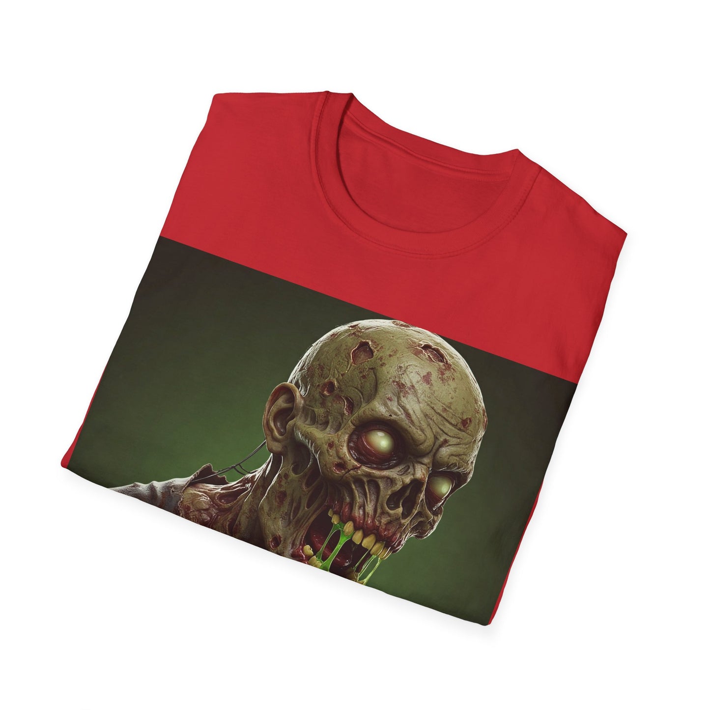UK - Zombie Graphic Unisex Softstyle T-Shirt - Perfect for Halloween and Horror Fans