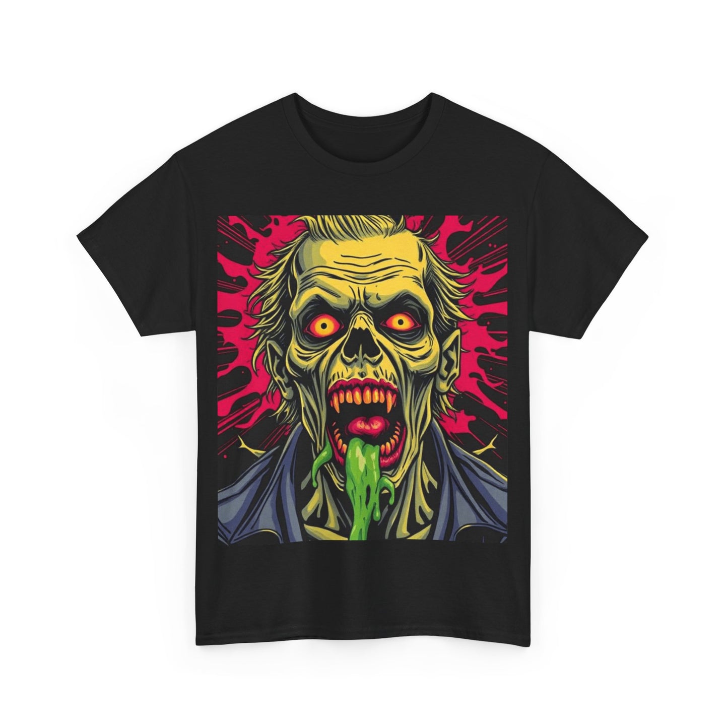 UK - Zombified Horror Unisex Heavy Cotton Tee - Perfect for Halloween, Parties & Casual Wear