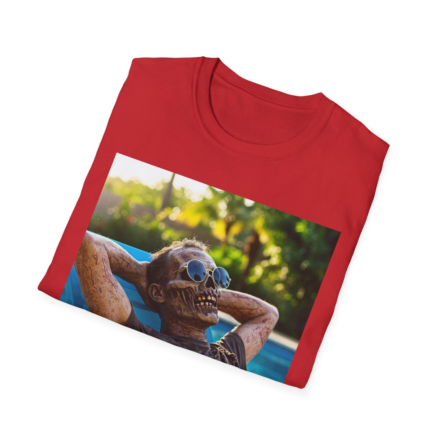 Chillin' Zombie Unisex Softstyle T-Shirt | Halloween Apparel