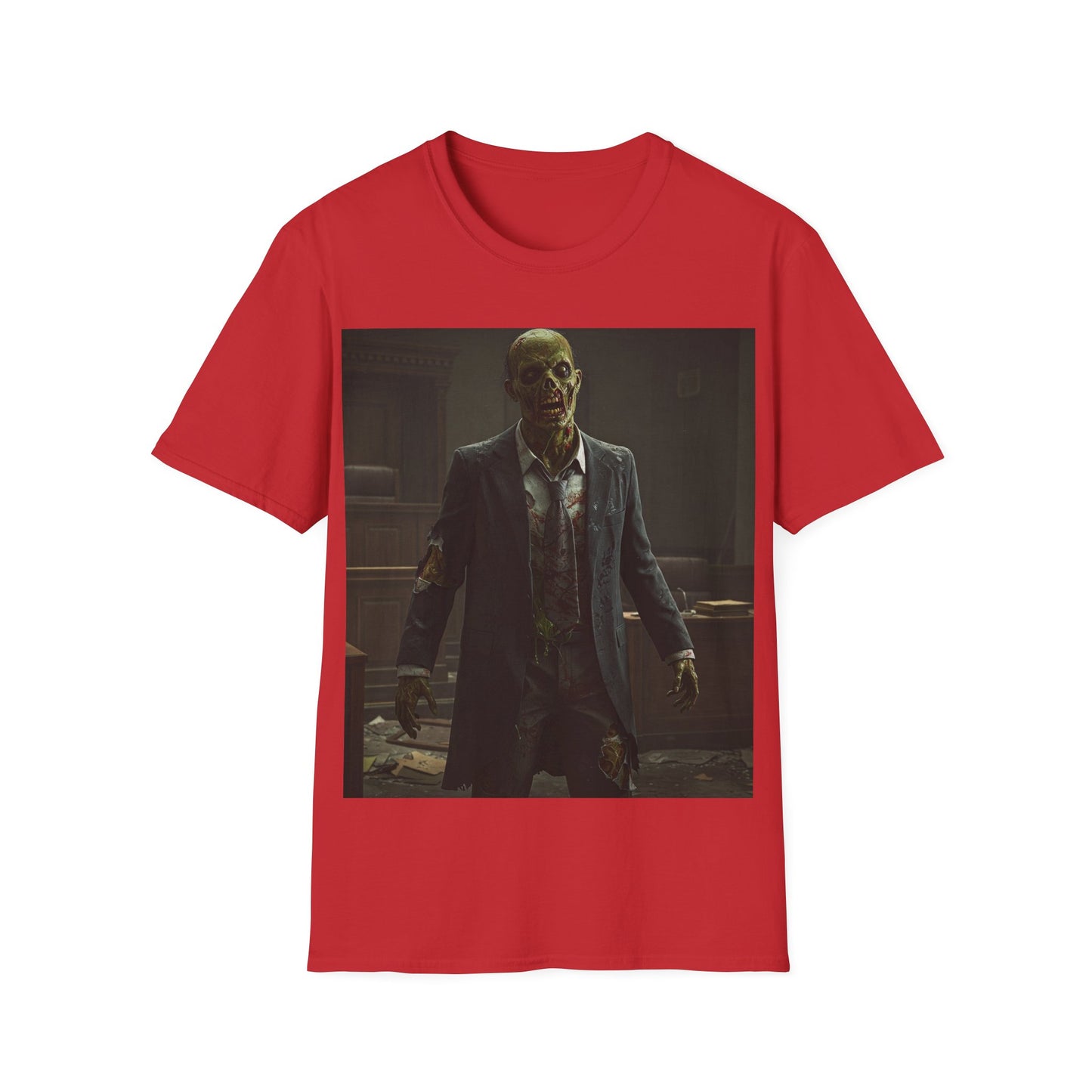Apocalyptic Portrait Tee, bold, decaying zombie graphic