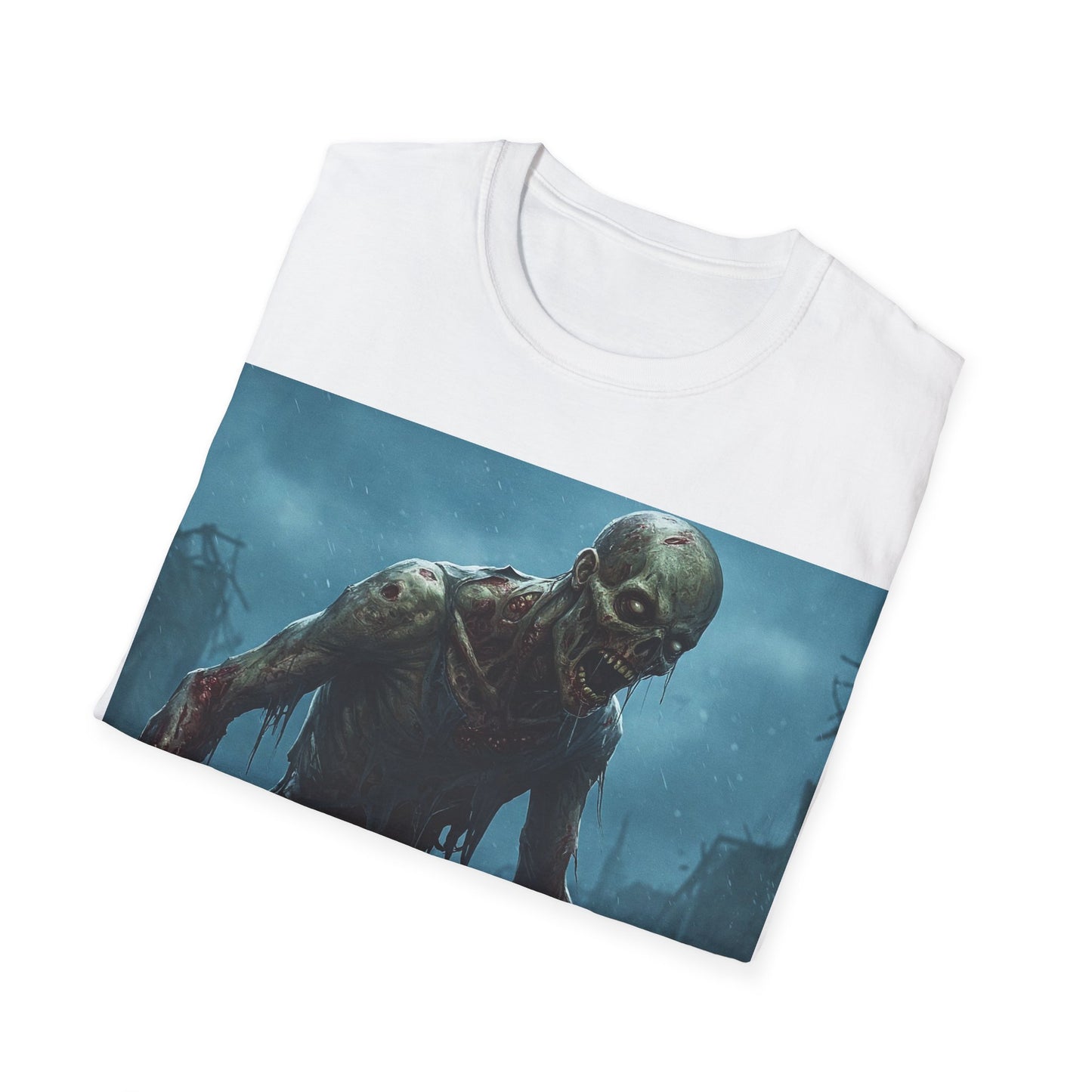 UK - Unisex Horror Graphic T-Shirt - Zombie Design for Halloween & Horror Fans