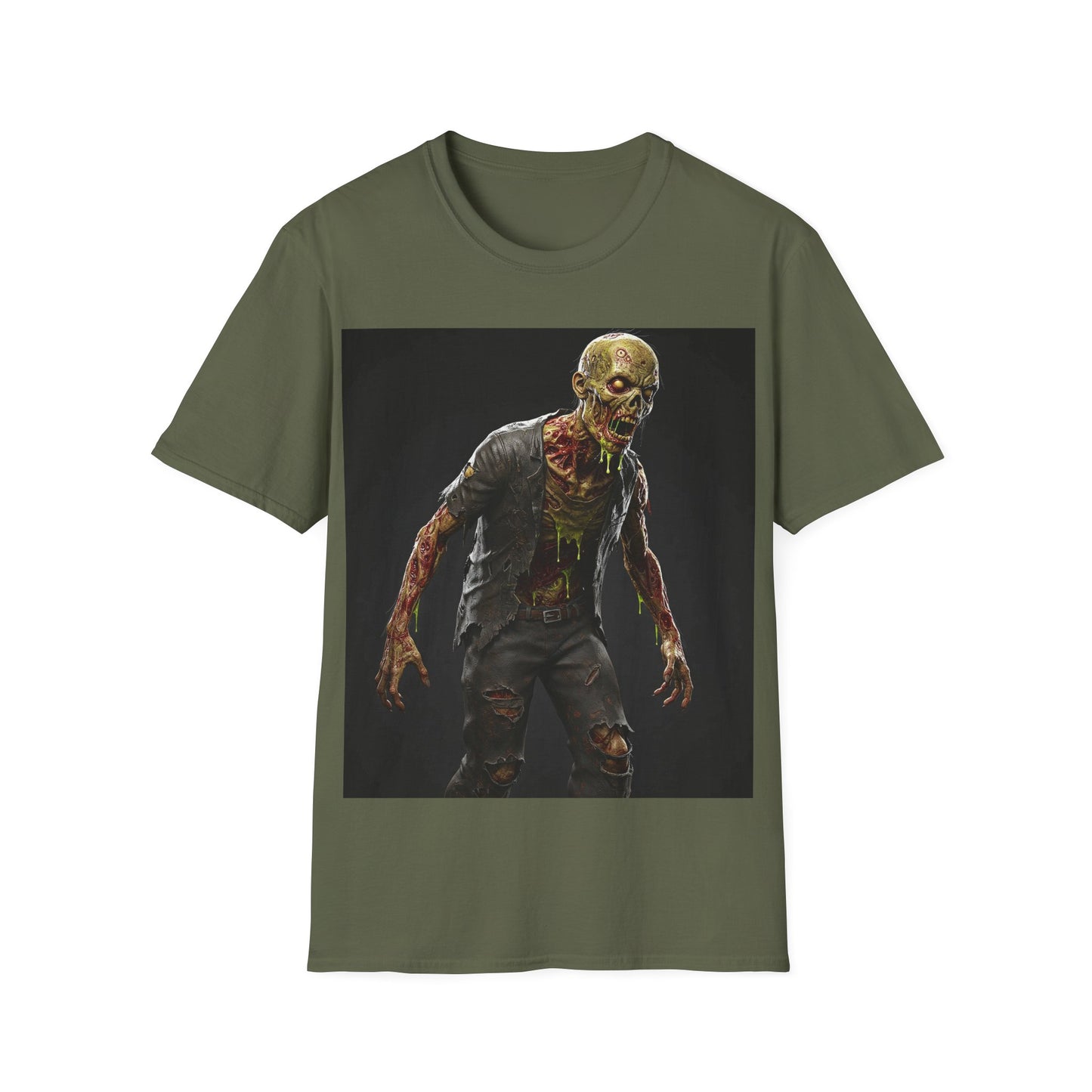 UK - Zombie Graphic Unisex Softstyle T-Shirt | Perfect for Halloween and Horror Fans