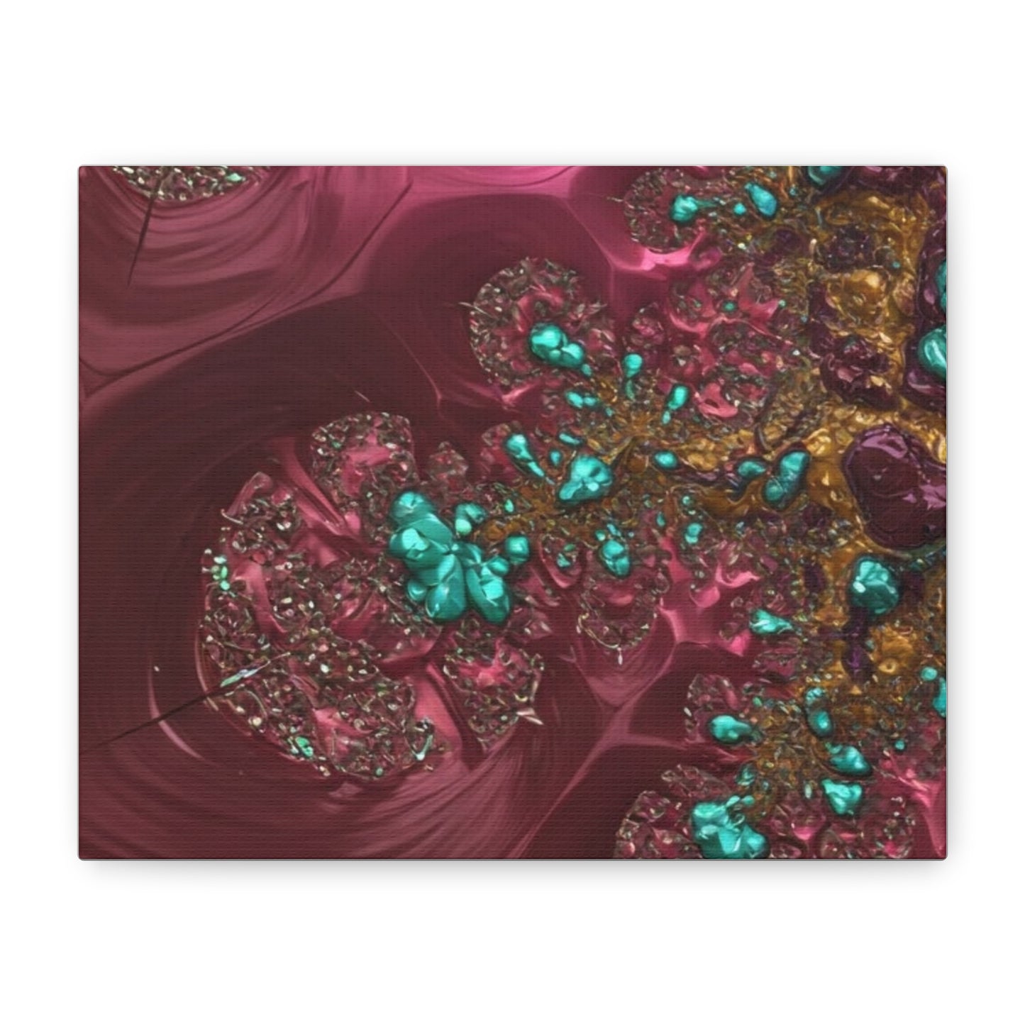 Abstract Art Canvas Print - Vibrant Fractal Design for Home Decor