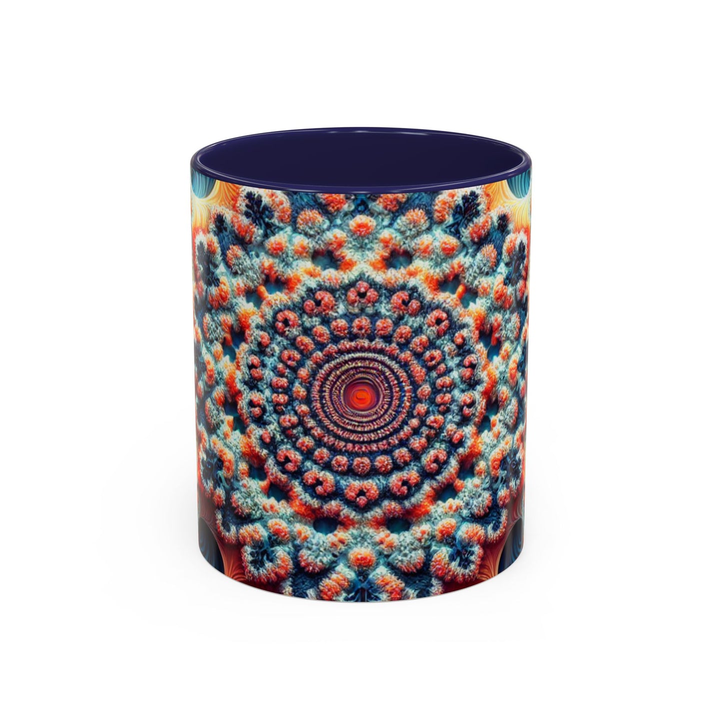 Vibrant Kaleidoscope Accent Coffee Mug - 11oz & 15oz