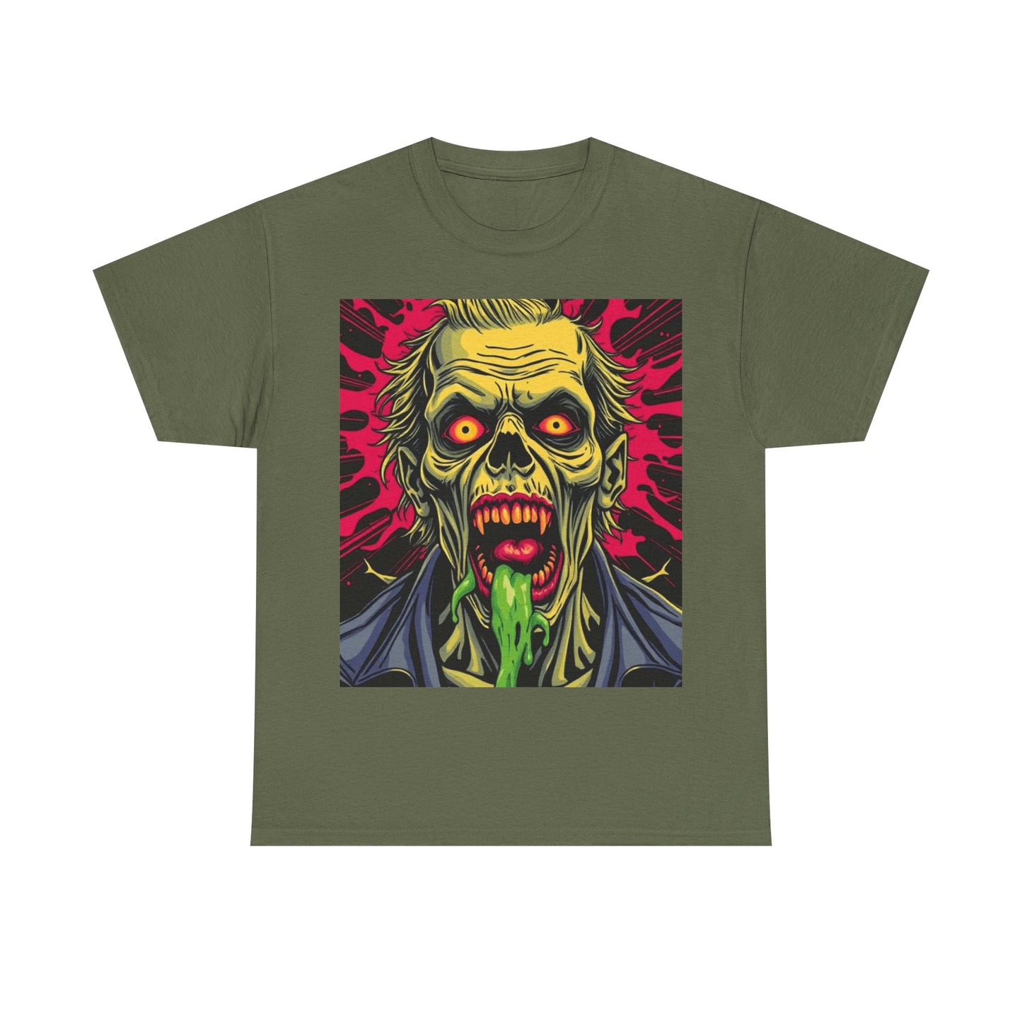 UK - Zombified Horror Unisex Heavy Cotton Tee - Perfect for Halloween, Parties & Casual Wear
