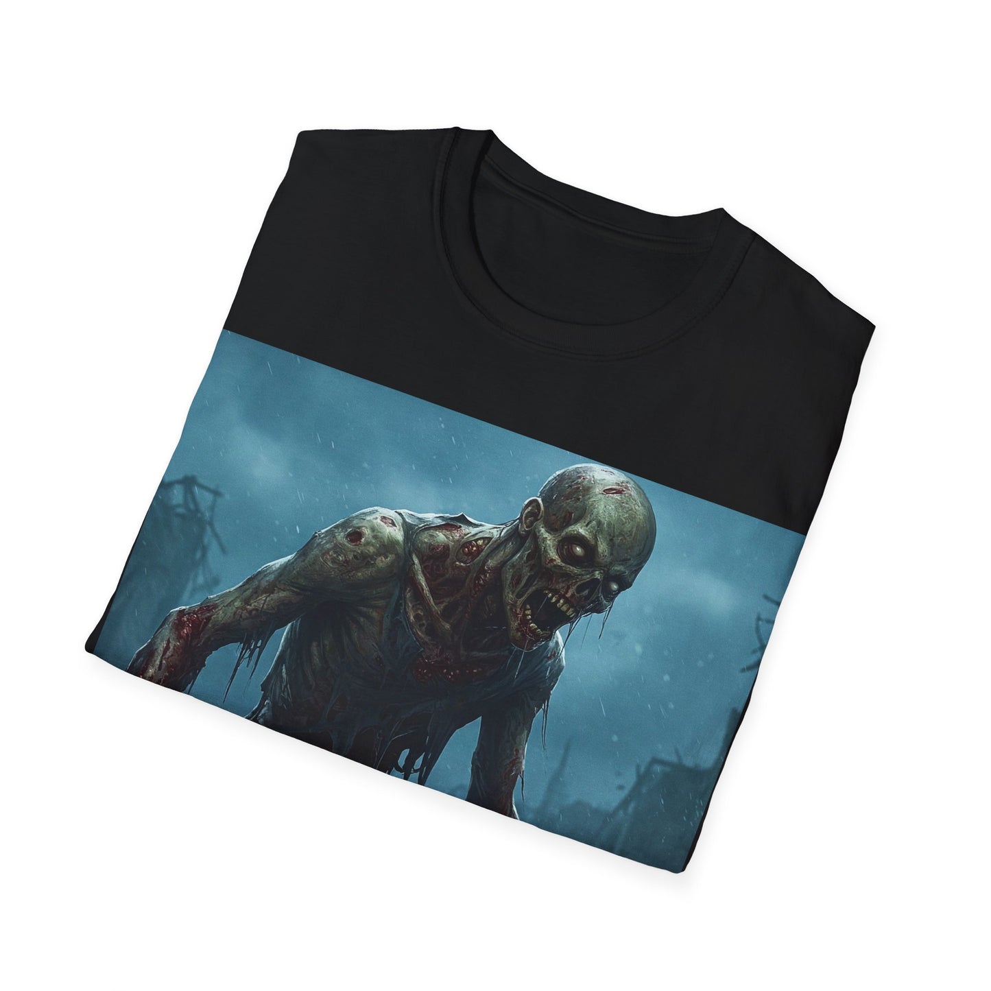 UK - Unisex Horror Graphic T-Shirt - Zombie Design for Halloween & Horror Fans