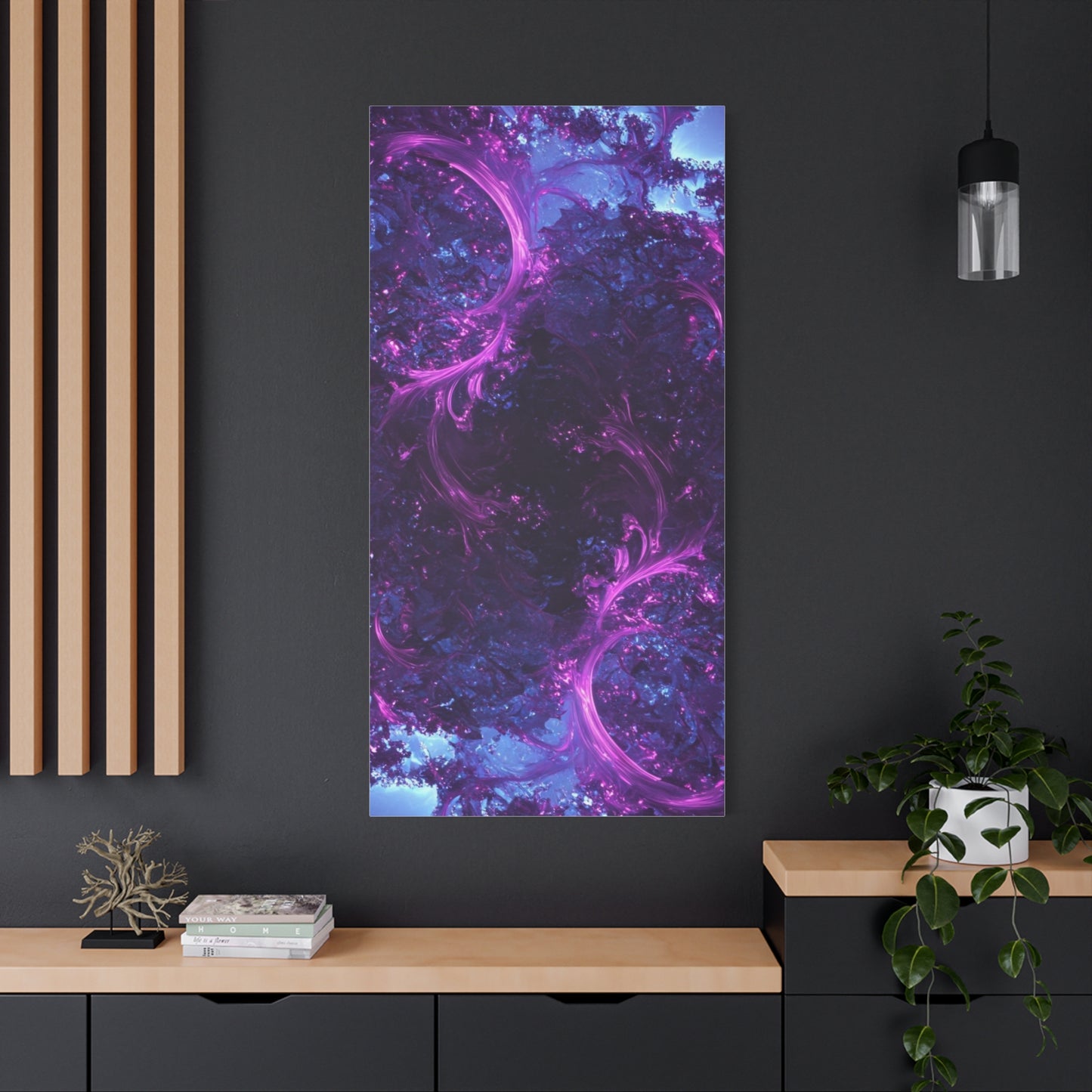 Abstract Purple Fractal Canvas Print - Artistic Wall Décor