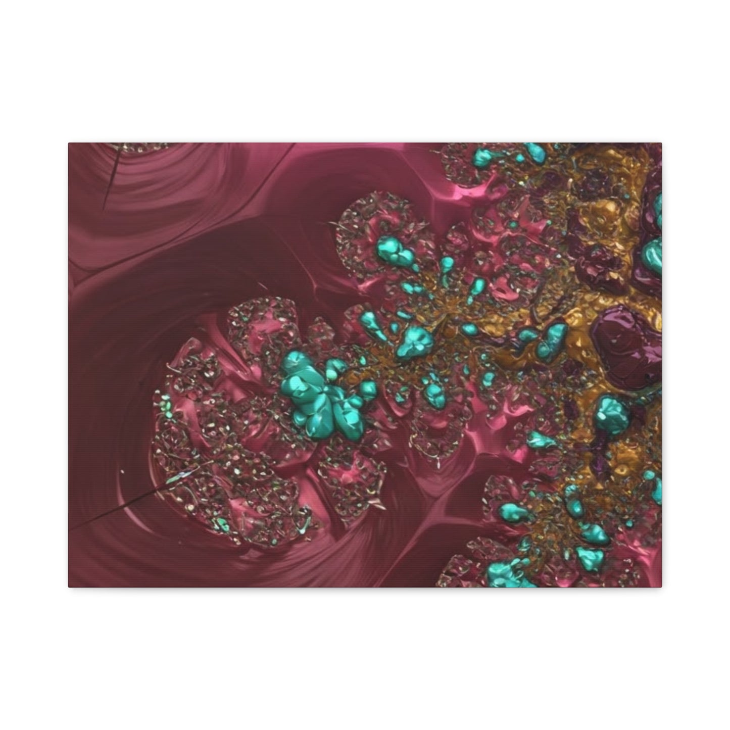 Abstract Art Canvas Print - Vibrant Fractal Design for Home Decor
