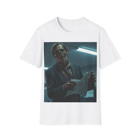 UK - Zombie Horror Unisex Softstyle T-Shirt - Spooky Graphic Tee for Halloween and Horror Lovers