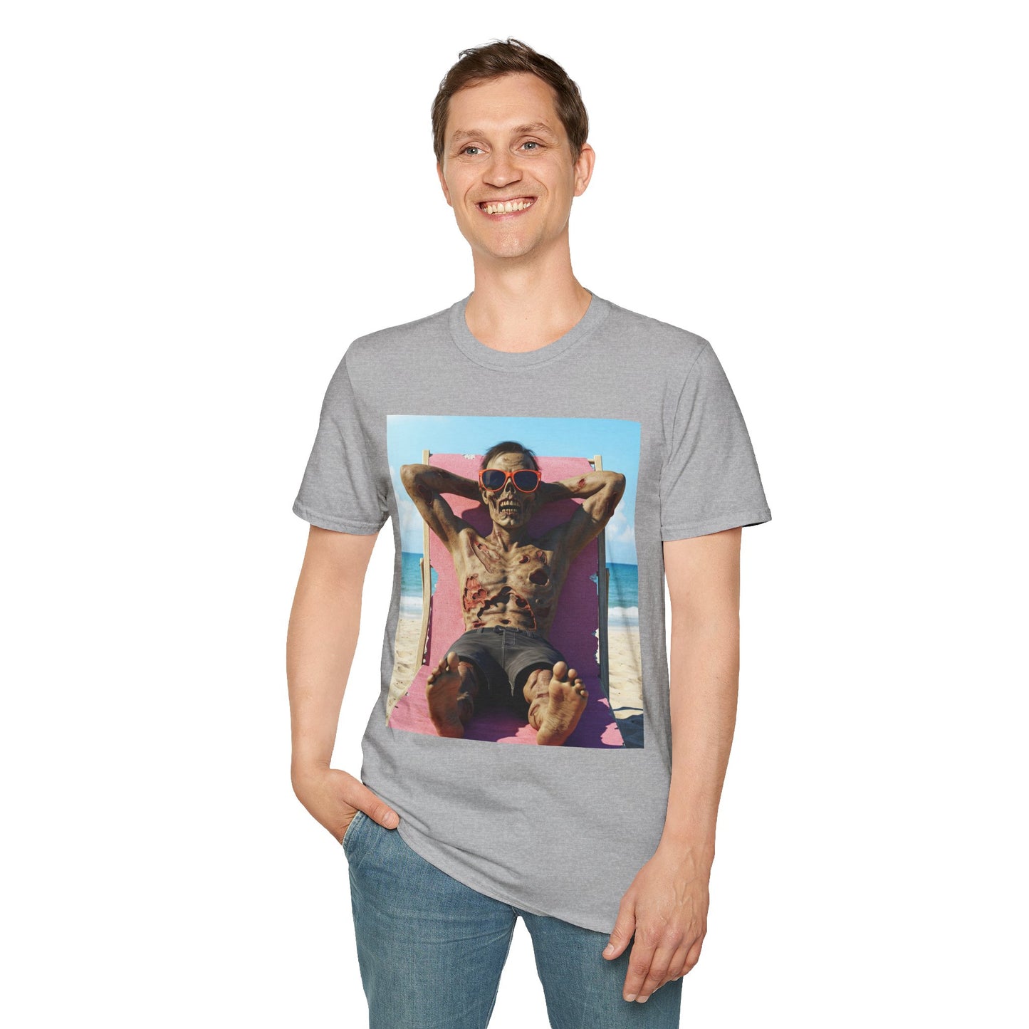 Beach Vibes Skeleton Unisex T-Shirt - Cool Summer Graphic Tee