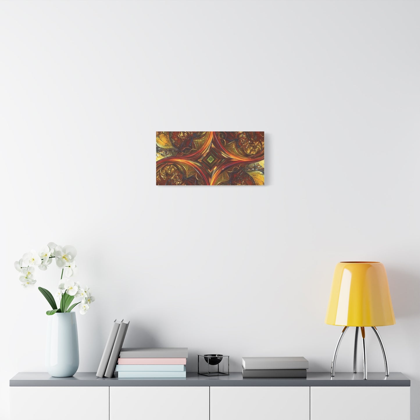 Abstract Art Matte Canvas Wall Decor - Vibrant Fractal Design, Colorful Home Accent