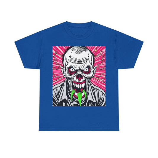 UK - Graphic Horror Tee - Unisex Cotton Shirt with Zombie Design