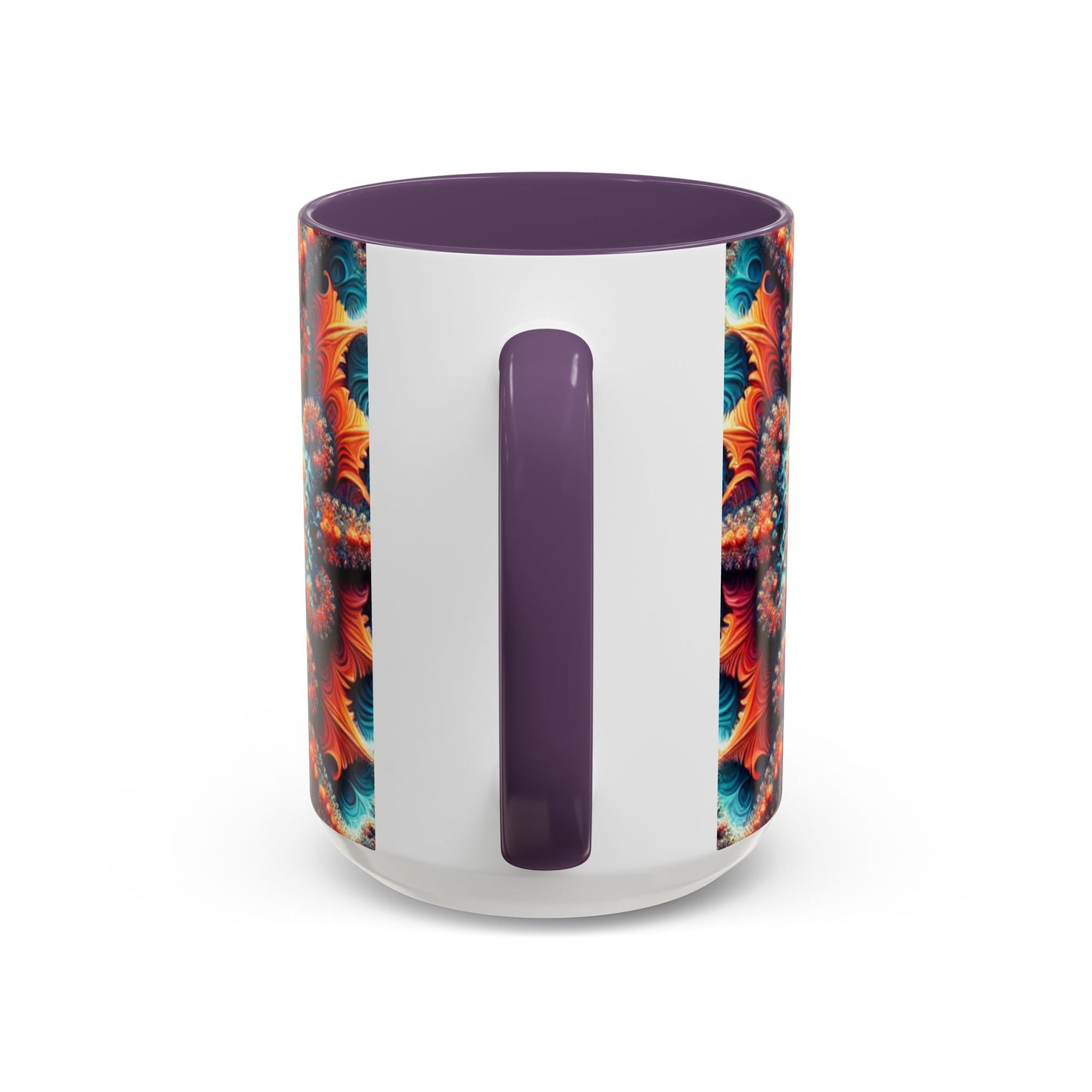Vibrant Kaleidoscope Accent Coffee Mug - 11oz & 15oz