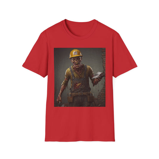 Zombie Construction Worker Unisex Softstyle T-Shirt