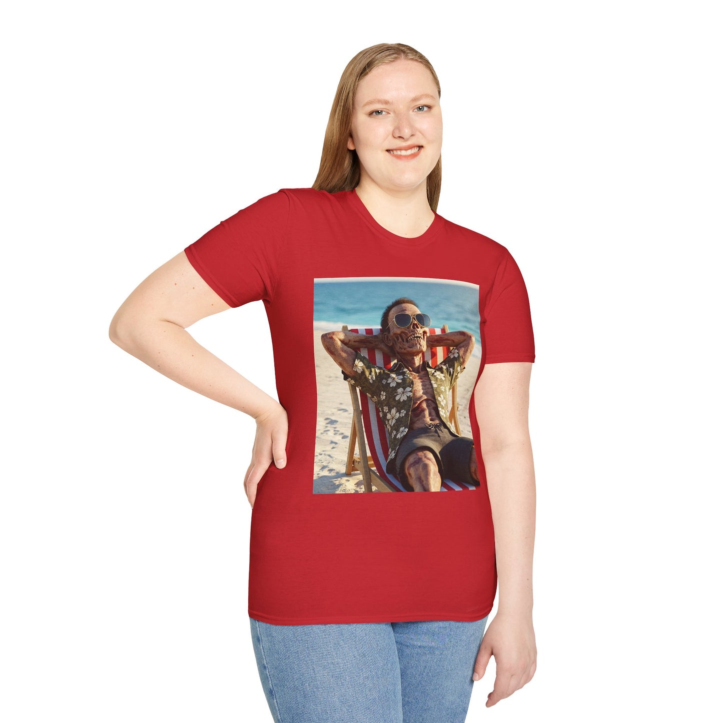 Chill Vibes Unisex Softstyle T-Shirt - Beach Relaxation Design