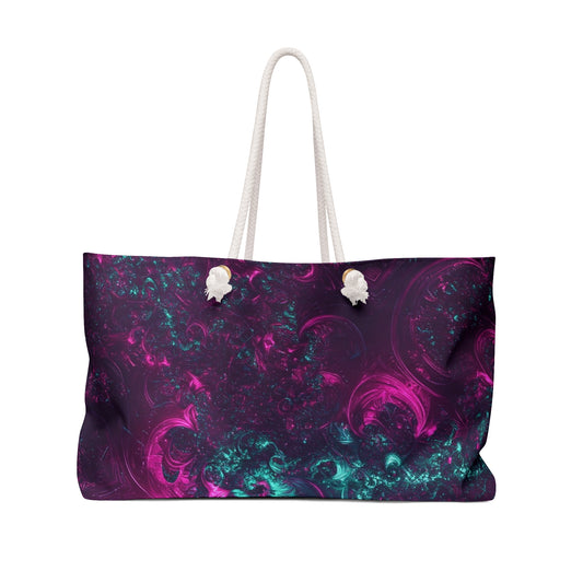 Cosmic Vibes Weekender Bag - Travel in Style with Bohemian Swirl Design