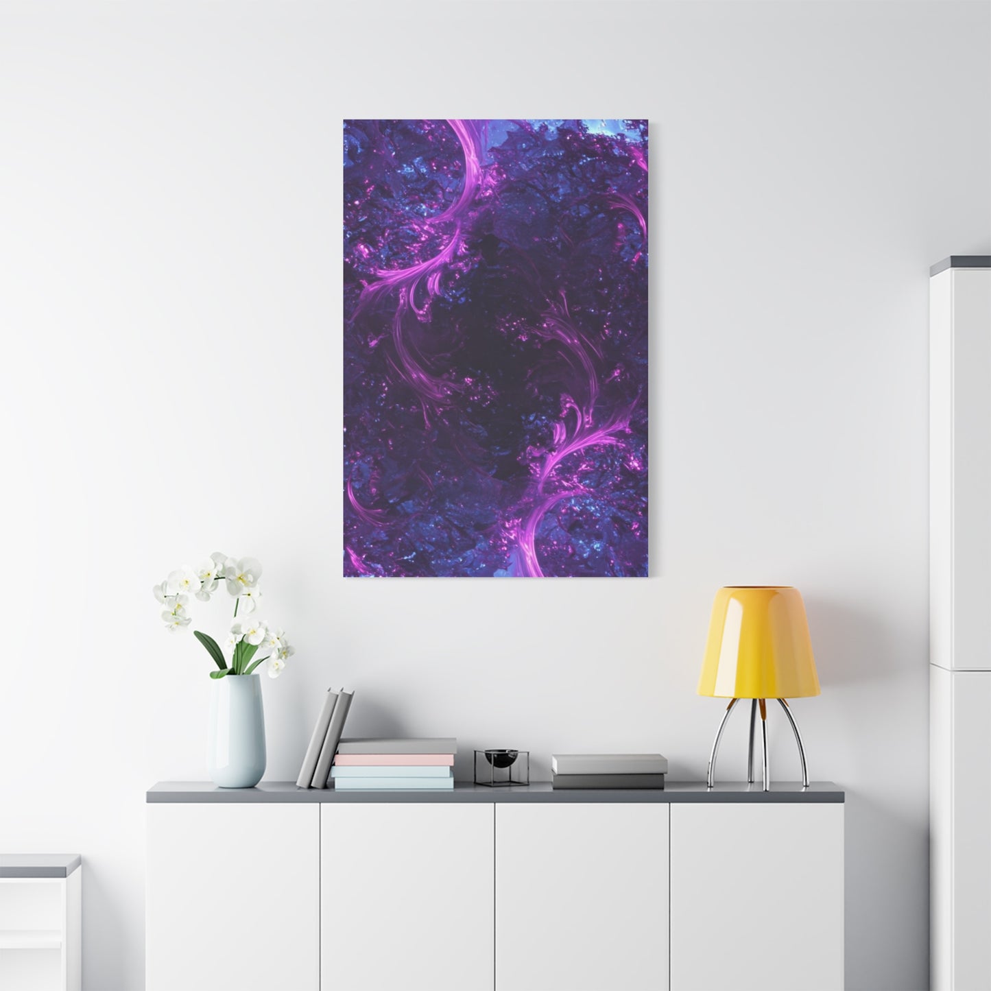 Abstract Purple Fractal Canvas Print - Artistic Wall Décor