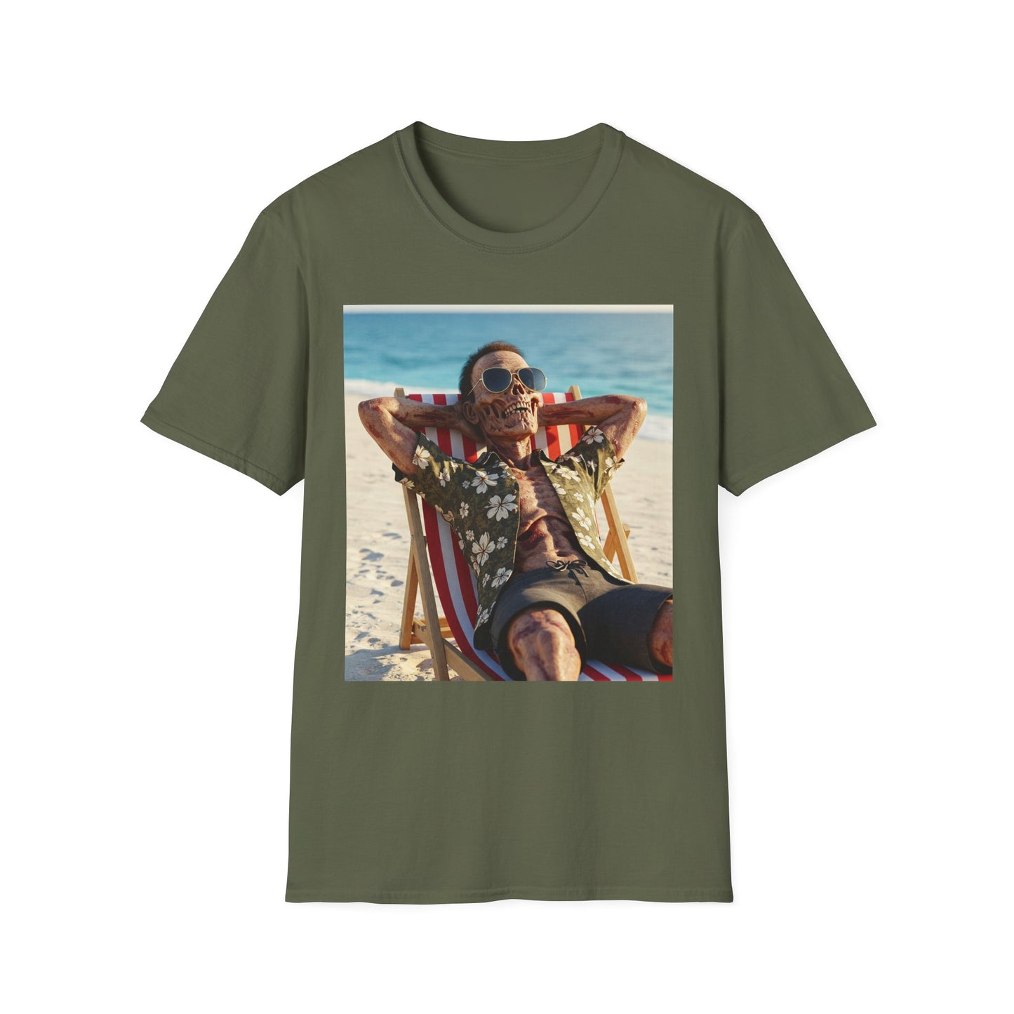Chill Vibes Unisex Softstyle T-Shirt - Beach Relaxation Design