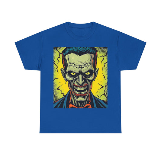 UK - Vintage Horror Graphic Unisex Heavy Cotton Tee - Spooky Vibes for Halloween Lovers