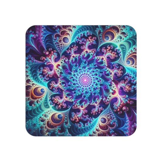 Colorful Fractal Art Coasters - 50 or 100 pcs - Perfect for Home Decor & Gifts