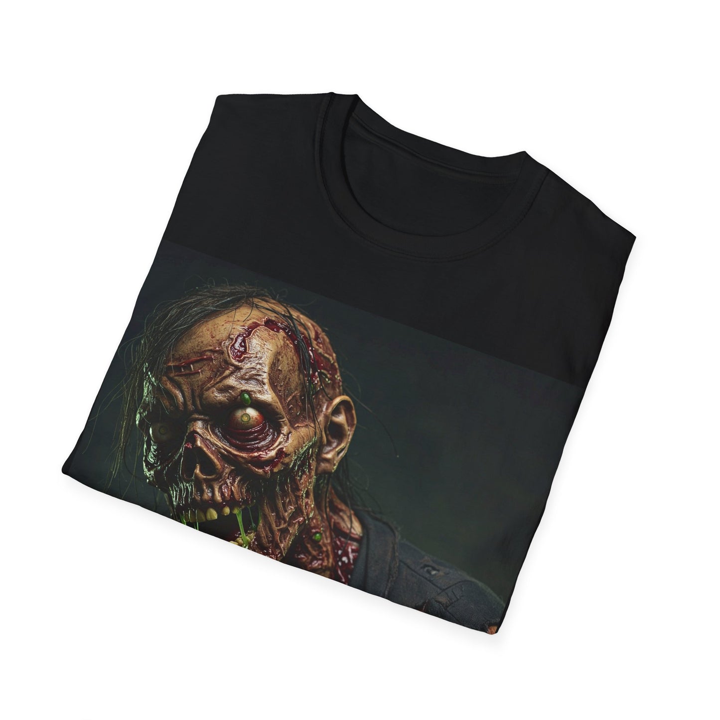 UK - Unisex Softstyle Horror Zombie T-Shirt - Perfect for Halloween and Horror Fans