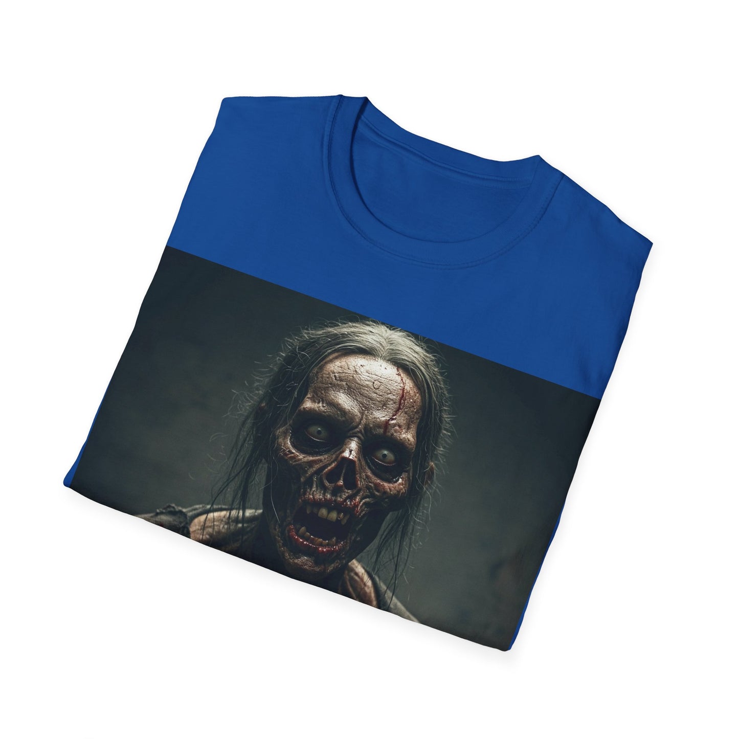 UK - Spooky Cat Lady Apocalyptic Portrait Tee, bold, decaying zombie graphic