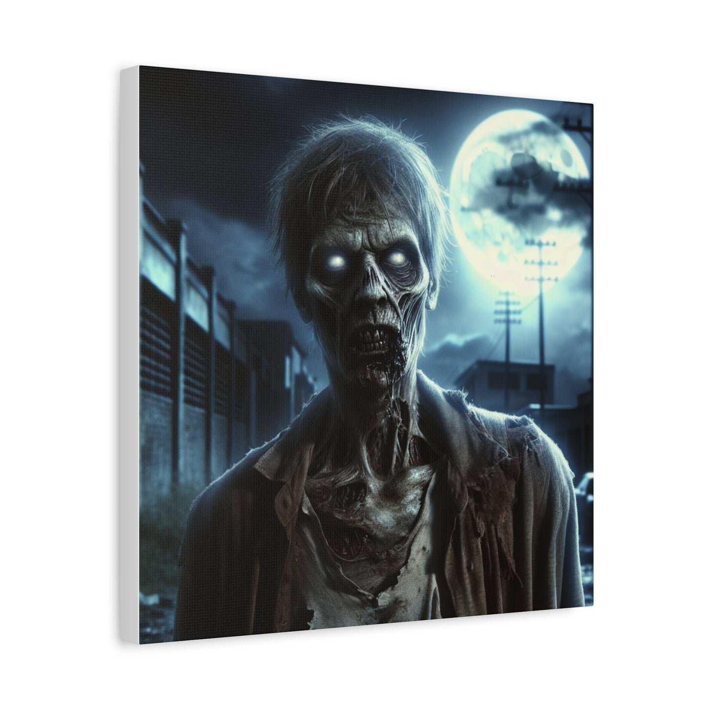 Zombie Wall Art Canvas - Spooky Home Decor