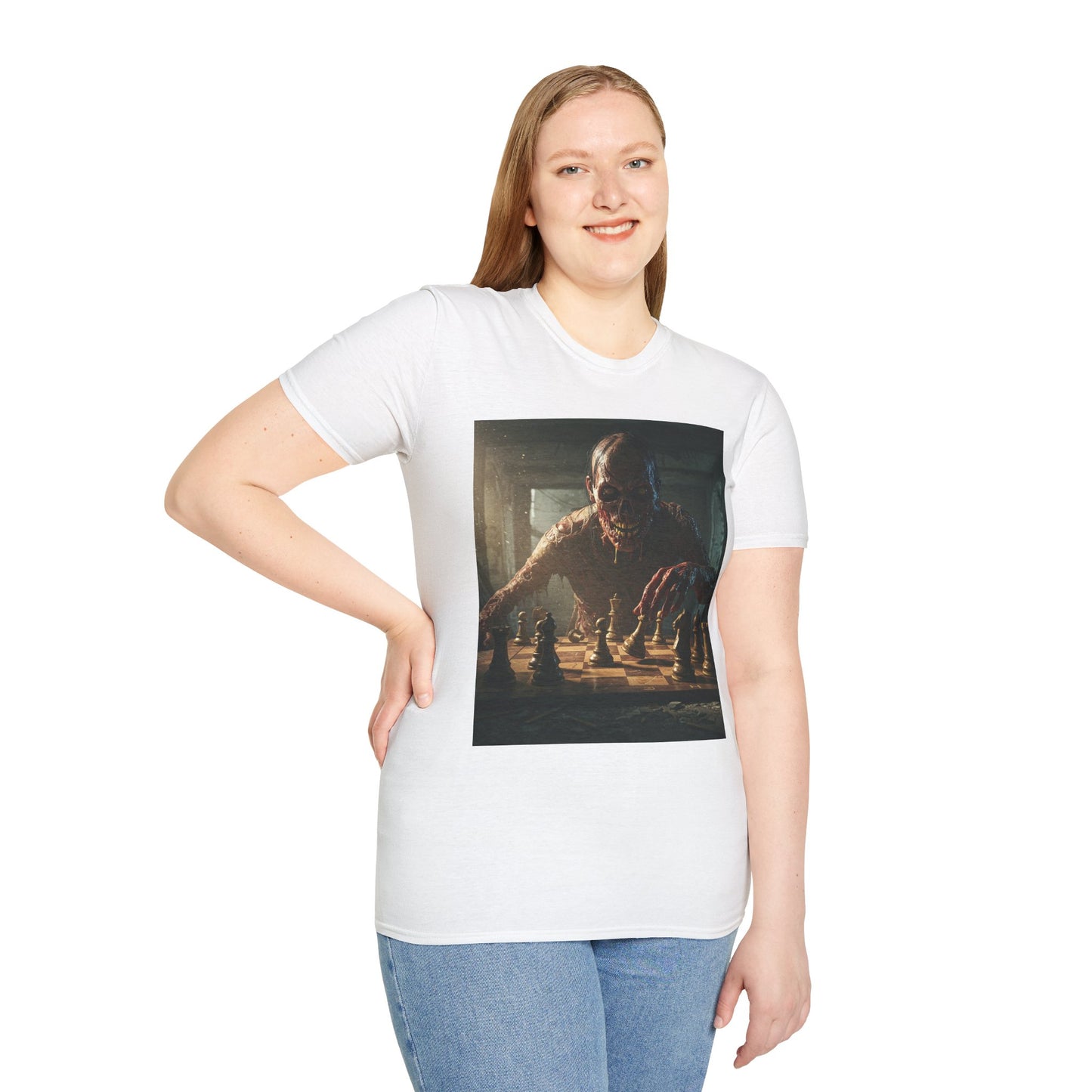 Vintage Chess Monster Unisex Softstyle T-Shirt - Perfect for Game Nights and Fantasy Fans