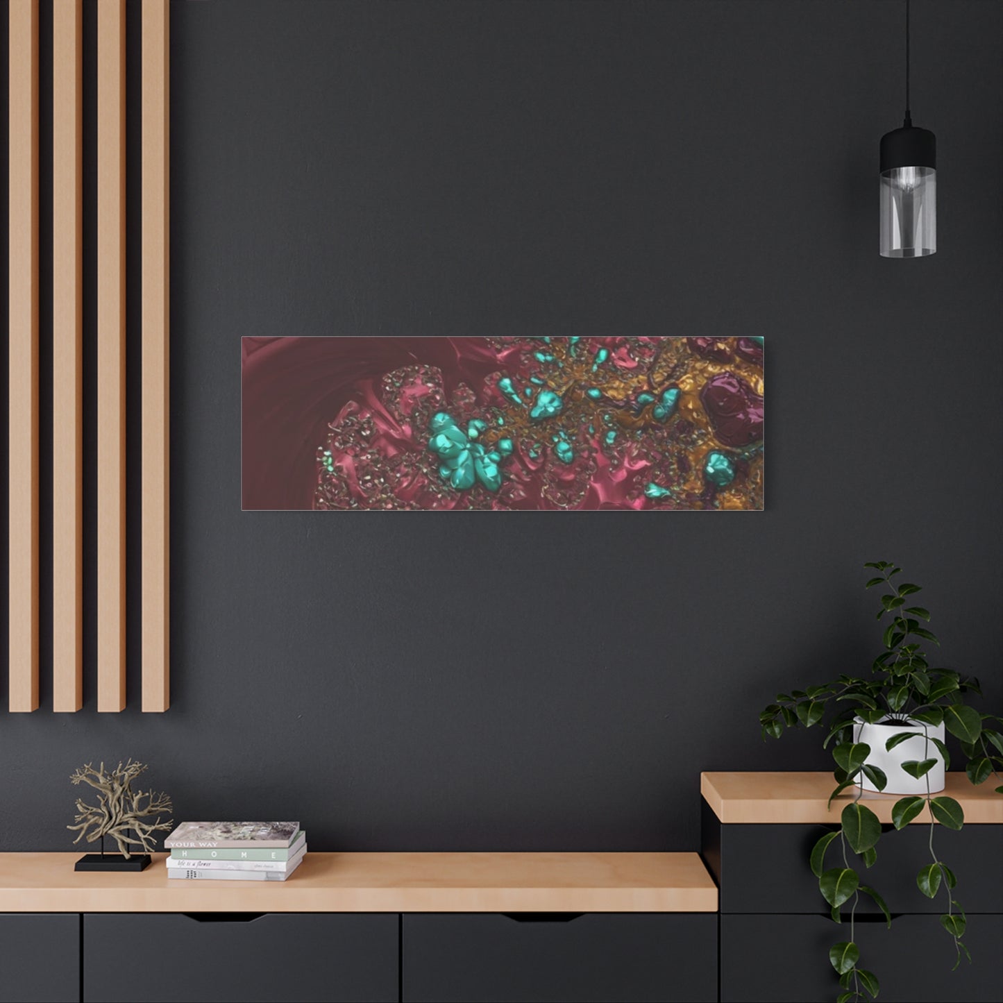 Abstract Art Canvas Print - Vibrant Fractal Design for Home Decor