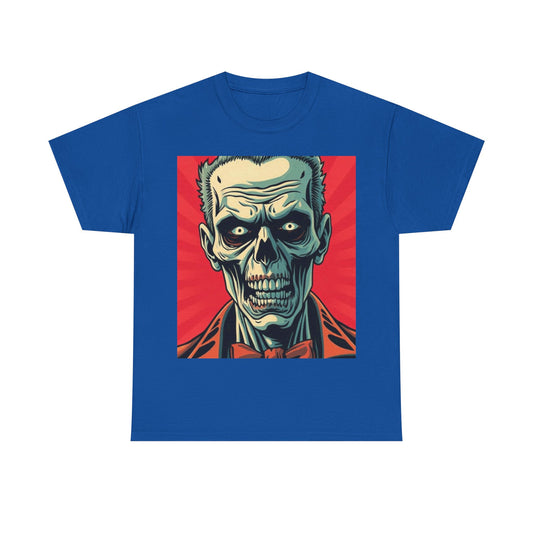 UK - Halloween Skelton Graphic Tee - Unisex Heavy Cotton Shirt