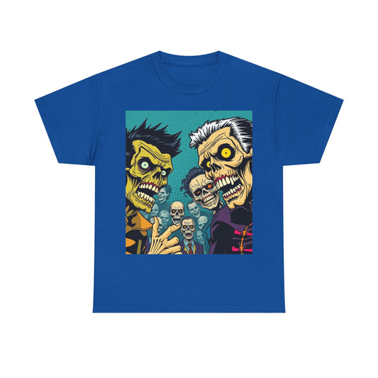 UK - Zombie Face-Off Unisex Heavy Cotton Tee