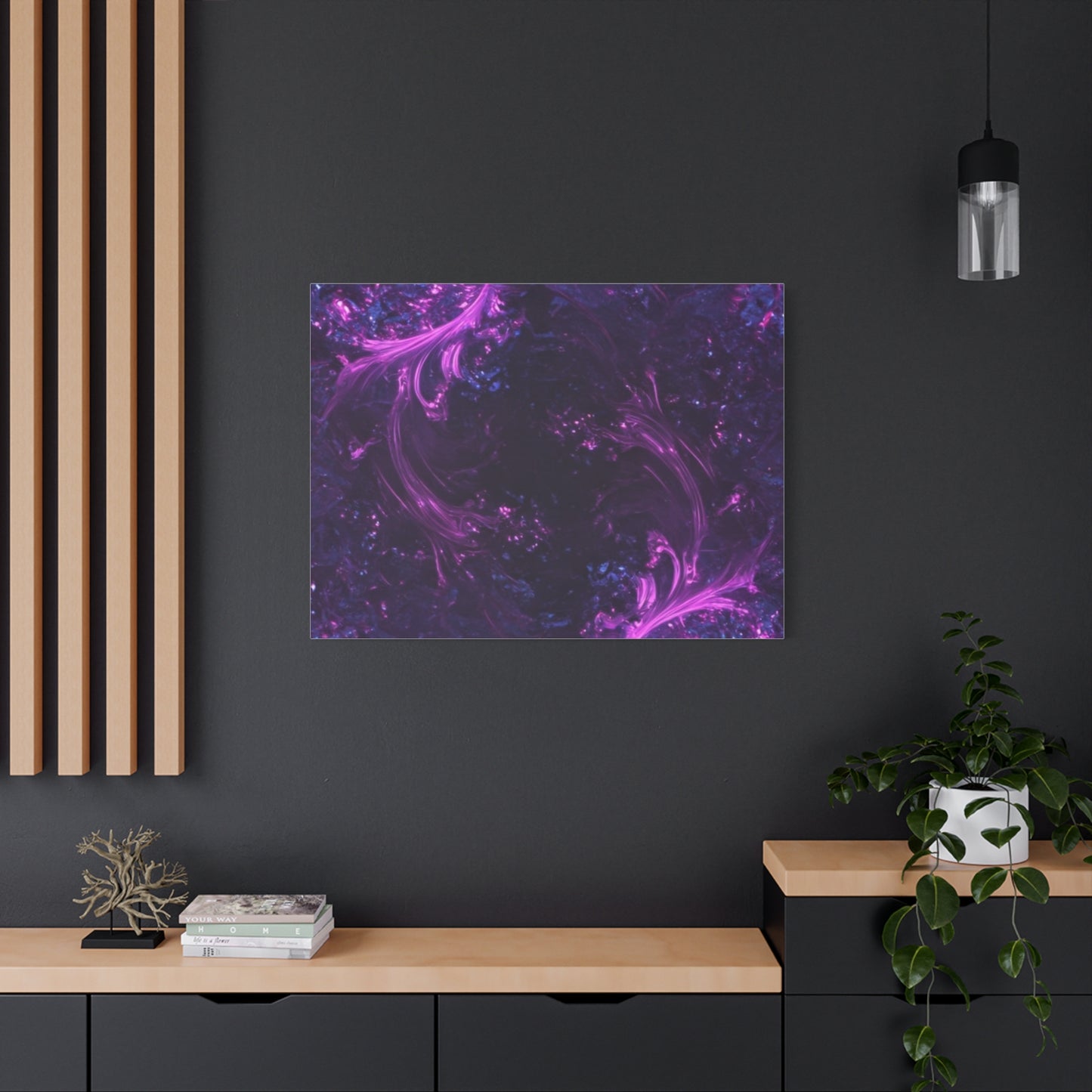 Abstract Purple Fractal Canvas Print - Artistic Wall Décor