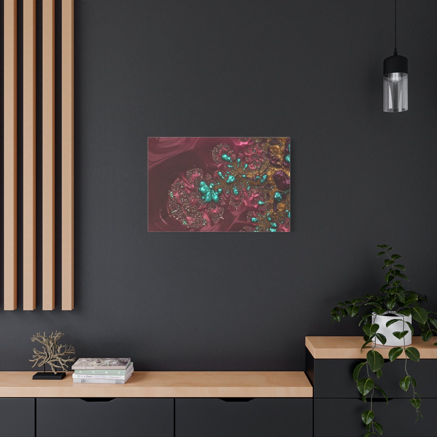 Abstract Art Canvas Print - Vibrant Fractal Design for Home Decor