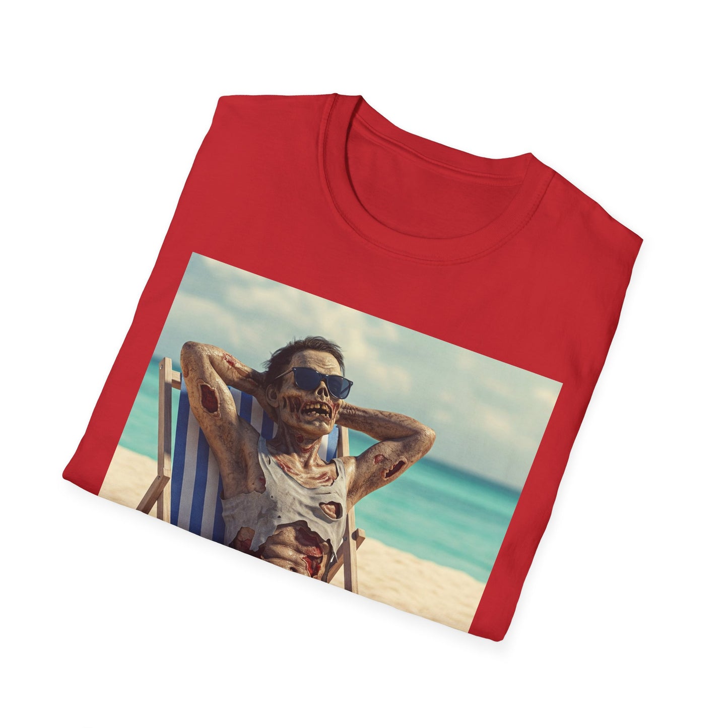 Chill Vibes Apocalyptic Portrait Tee, bold, decaying zombie graphic