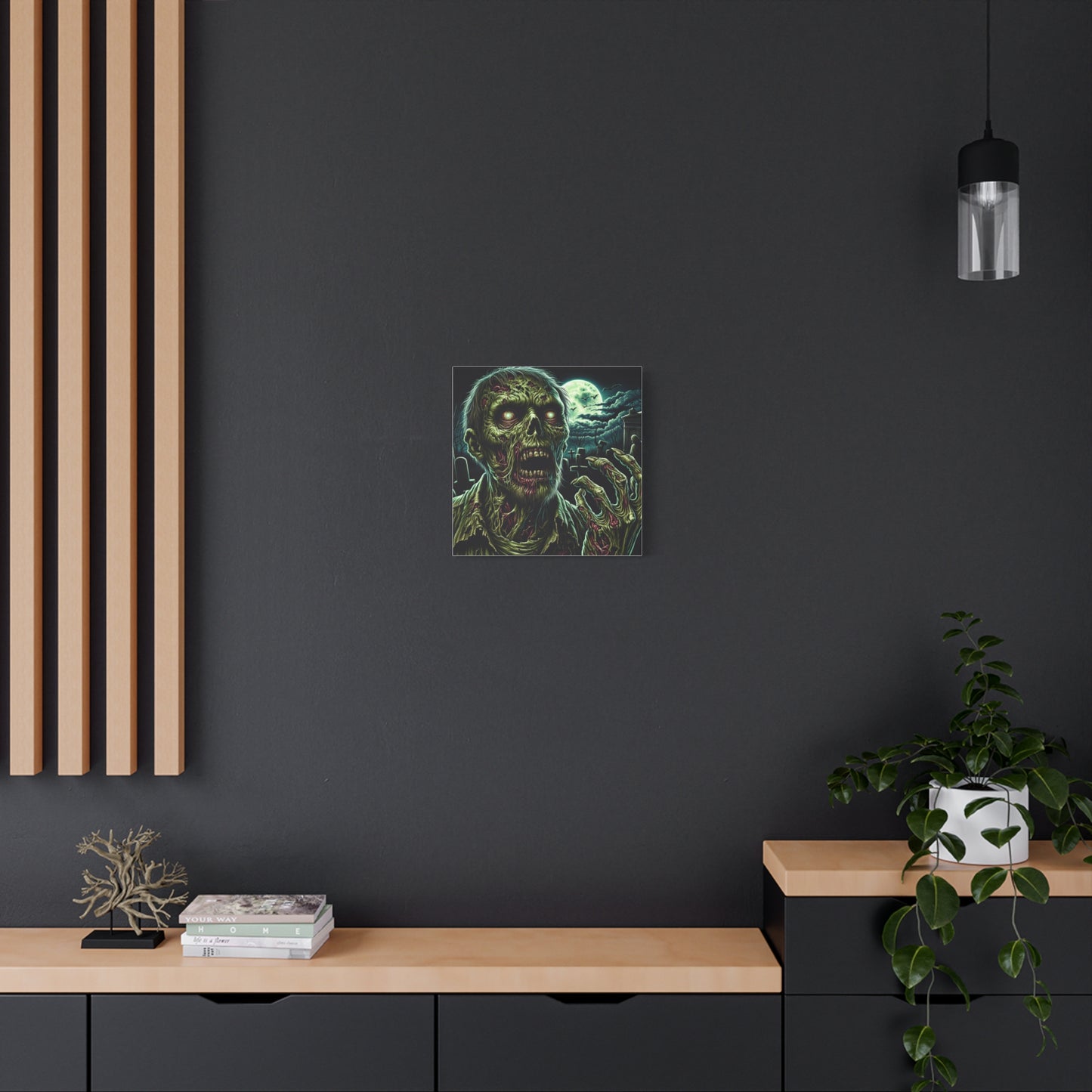 Zombie-Themed Stretched Canvas Art
