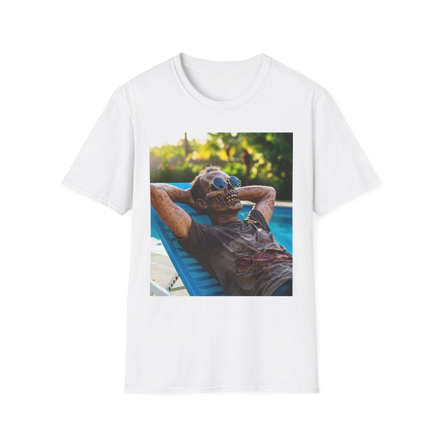 Chillin' Zombie Unisex Softstyle T-Shirt | Halloween Apparel