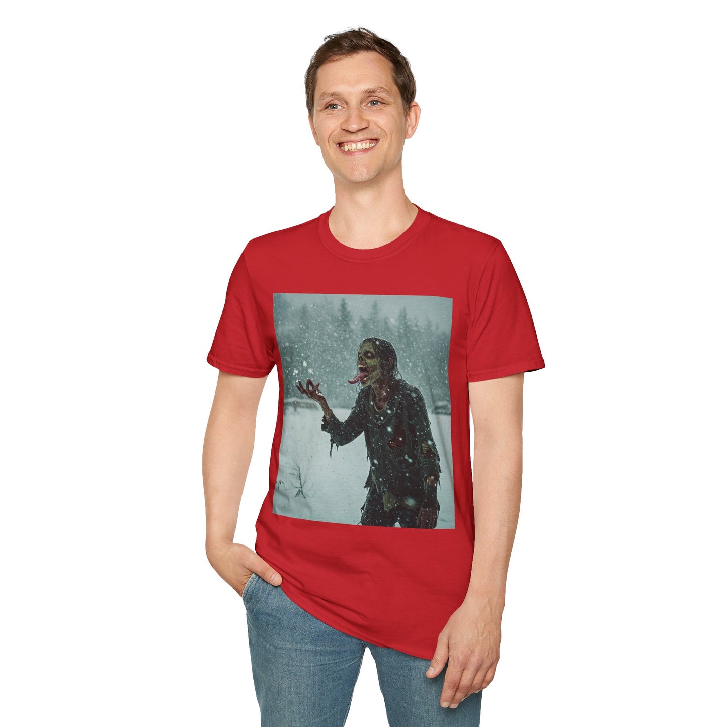 Chilling Horror Graphic Tee - Unisex Softstyle T-Shirt with Spooky Design
