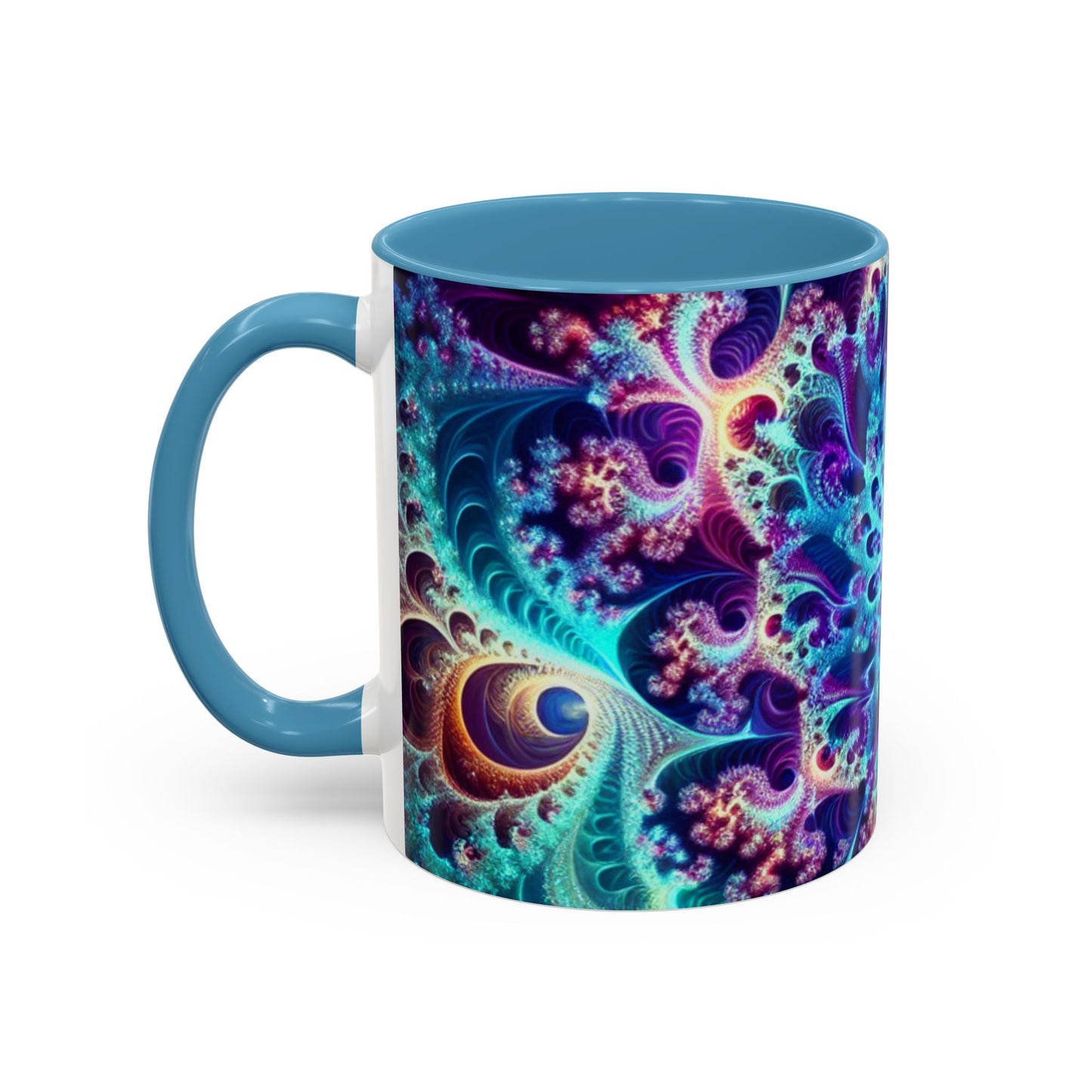 Colorful Spiral Accent Coffee Mug - 11 & 15oz