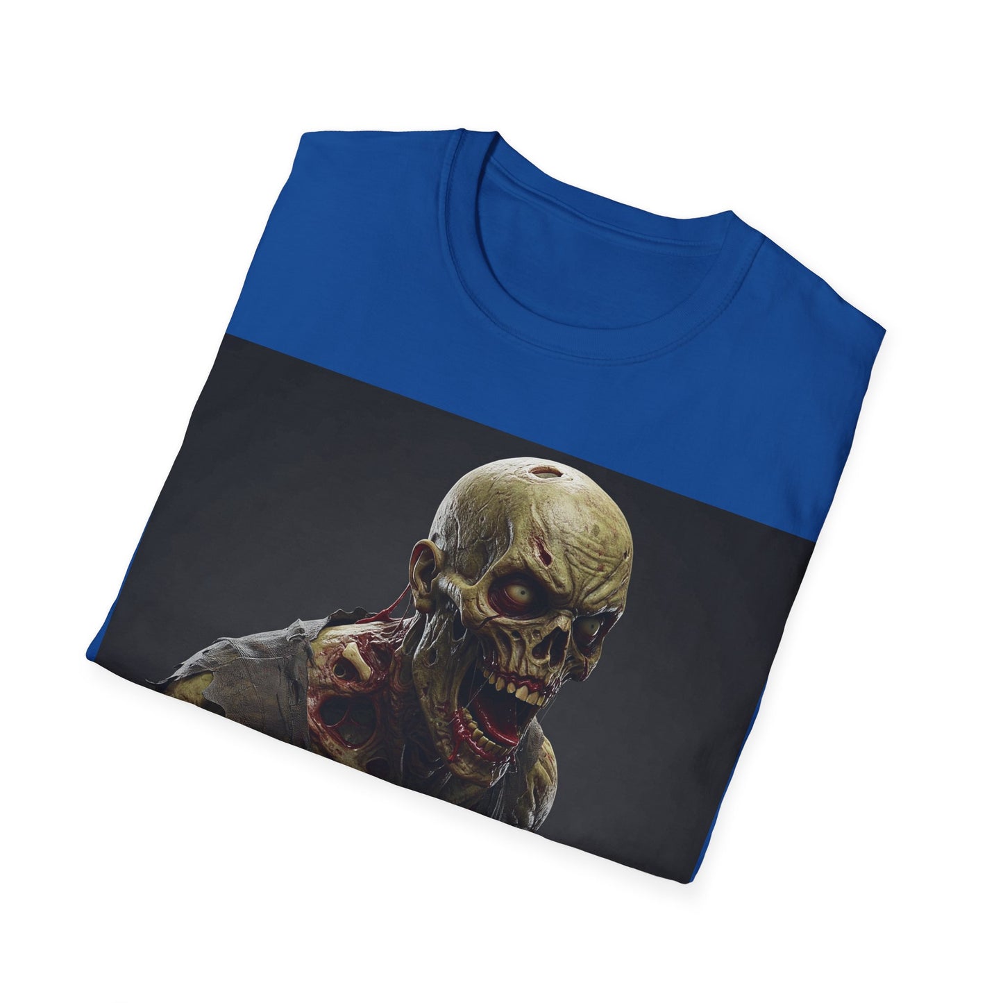 UK - Zombie Graphic Unisex Softstyle T-Shirt - Perfect for Halloween and Horror Fans