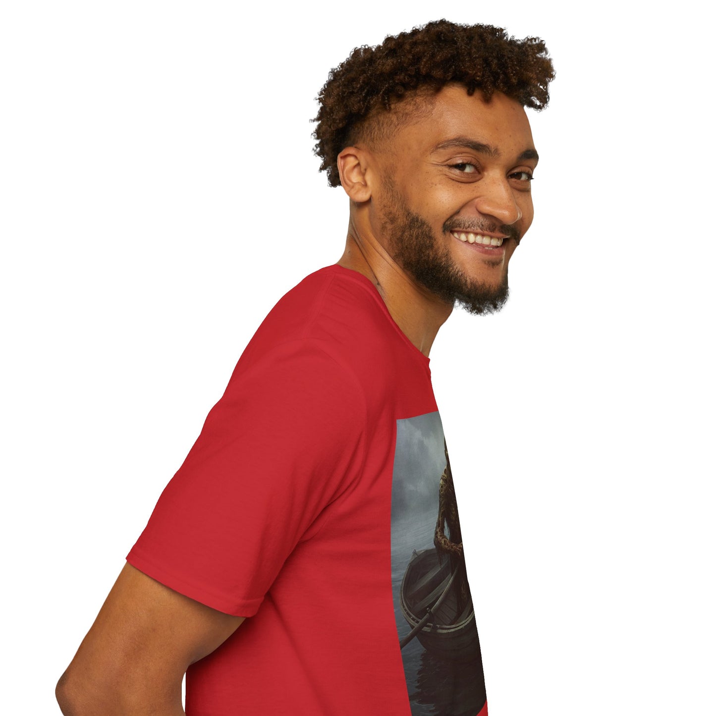 Zombie Rowboat Unisex Softstyle T-Shirt - Spooky Graphic Tee for Halloween Fans