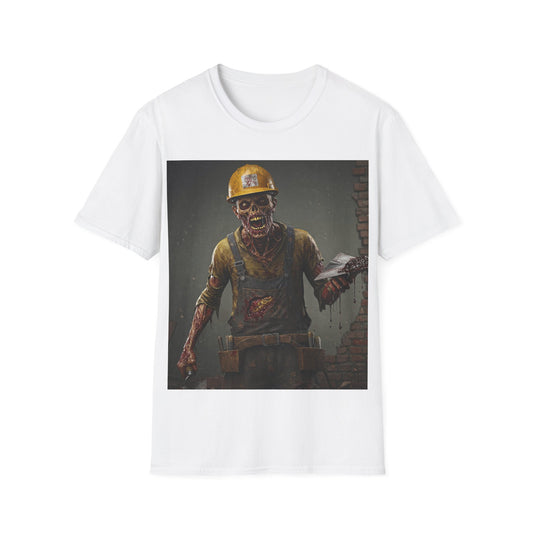 UK - Zombie Construction Worker Unisex Softstyle T-Shirt
