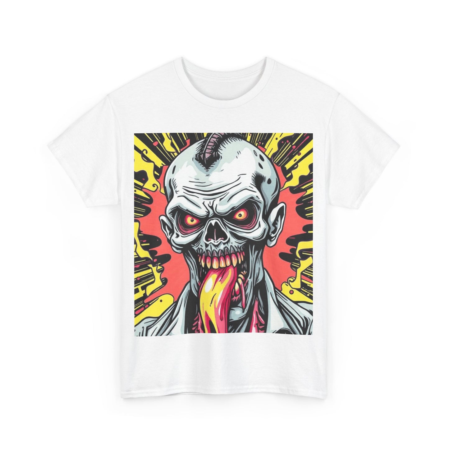 UK - Unisex Heavy Cotton Tee - Edgy Skull Graphic Tee for Bold Expression